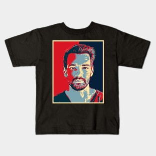 Portrait Man Isolated Hope Popart Kids T-Shirt